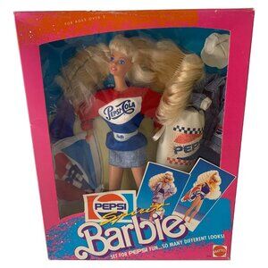 Mattel Barbie Pepsi Doll with Red, Blue, and White Outfit